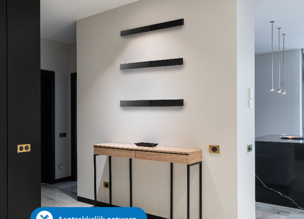 Wanddroogrek - XXL Model - Wasrek - Inklapbaar - Uitschuifbaar - 100 cm - 5 Meter Drooglengte - Zwart