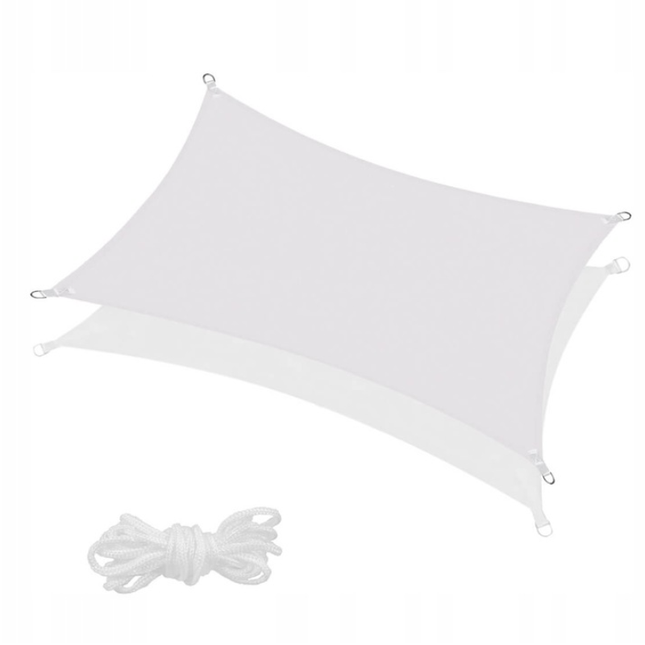 Schaduwdoek | Zonnezeil | Rechthoek | 4 x 3 m | 90% Schaduw | Licht Grijs