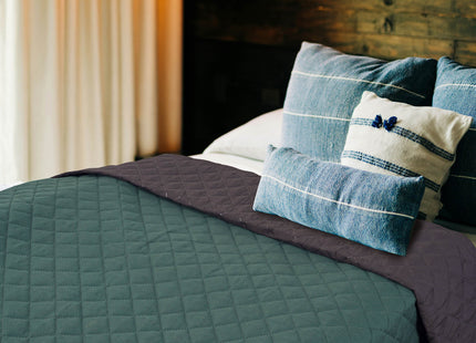 Sprei - Groen - Dubbelzijdig - Gewatteerd - 200 x 220 Cm