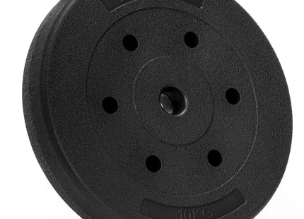 Halterschijf | 1 x 10 kg | Kunststof | Zwart | 29 MM