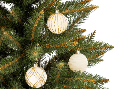 Kerstballen | 9 Stuks | 7 cm | Goud | Velours