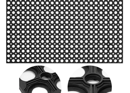 Deurmat - Buitenmat - Droogloopmat - Anti -Slip - Grafiet/Zwart  - 60 x 90 Cm