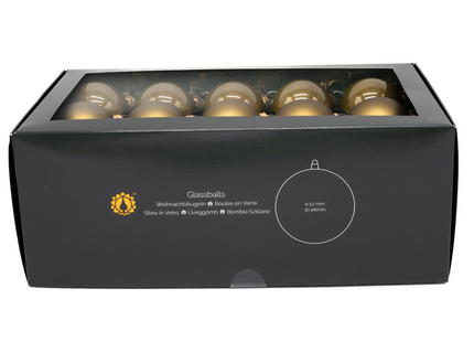 Kerstballen Glas | 30 Stuks | Mix | Glas | Mat | Glans | Ceder