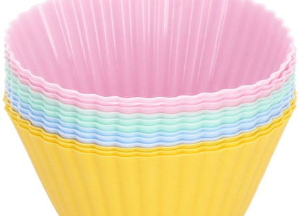 Cupcake Vormpjes | Siliconen Bakvormen | 12 Stuks | Multicolor