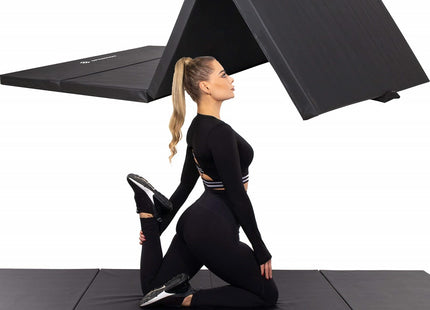 Fitnessmat | 4 Delig | 240 x 120 x 5.5 cm | Zwart