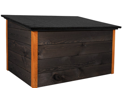 Hondenhuis - Hondenhok - Dog House - Geïsoleerd - Voor Buiten - Weersbestendig - Hout -Grijs - Bruin
