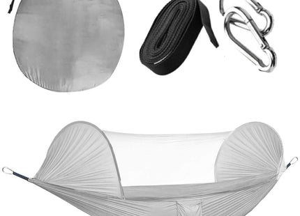Klamboe - Hangmat - Camping - 200 KG -260 x 140 CM - Grijs