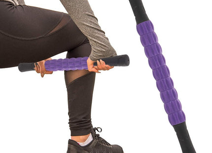 Massage Roller | Massage Stick | Spier Massage | Triggerpoint | 43 cm | Zwart/Paars