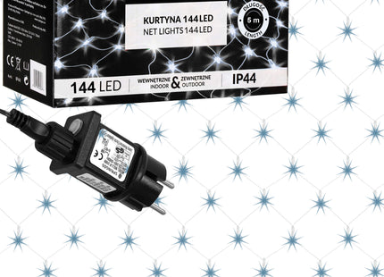 Lichtgordijn | IJspegel Verlichting | Inclusief USB En Afstandsbediening | 144 LED | Koel Wit | Raster