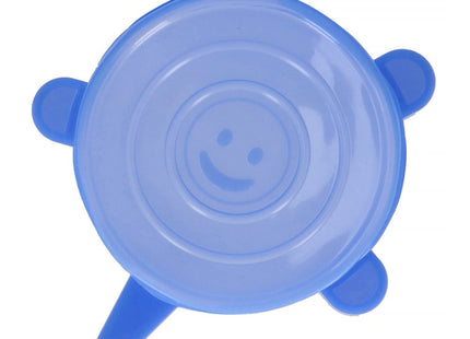 Siliconen Deksel | Universele Deksels | 6 Stuks | Blauw