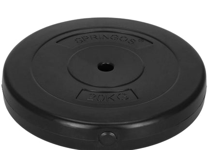 Halterschijf | 1 x 20 kg | Kunststof | Zwart