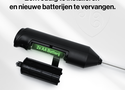 Muntel® Melkopschuimer - Elektrisch - Klopper - Handmatig - Zwart
