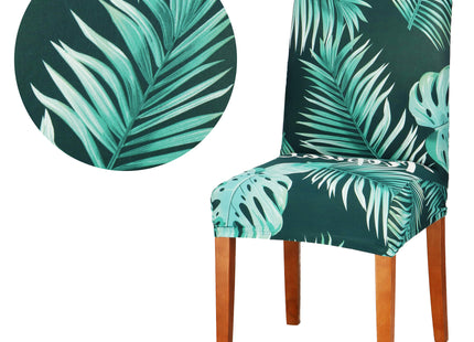 Stoelhoes - Voor Eetkamerstoelen - Met Stretch - Bladeren - Groen
