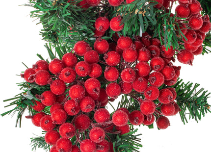 Kunstdecoratielijsterbes - 100 Draden - 200 Lijsterbesbollen - Rood