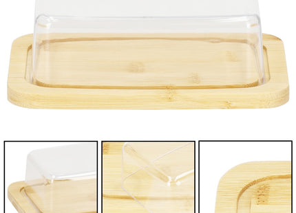 Botervloot | Botervloot met deksel | 20 cm | Naturel/Transparant