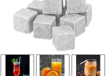 IJsblokjes | IJsstenen | Graniet | 9 blokjes | Grijs