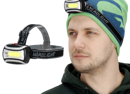 Hoofdlamp | Batterijen | Zwart/Wit