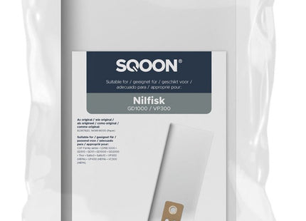 SQOON® Stofzuigerzakken  Geschikt voor Nilfisk GD1000, VP300 & VP600 - High Filtration - 10 stuks