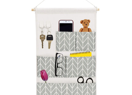 Hangende Organizer - Opbergzak - Wand Organizer - Visgraatpatroon - Speelgoed - 5 Vakken