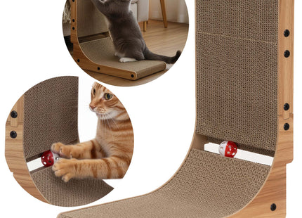 Krabpaal - Voor Katten - Meubelbescherming - Met Bel - Kattenkruid - 50 cm - Bruin