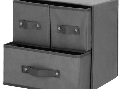 Organizer - Kledingkast - 4 Containers - DonkerGrijs - Linnen