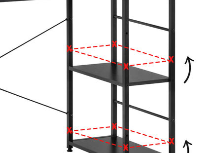 Bureau – Werkbureau – Computer Bureau – Bureautafel – 100 x 50 x 76 cm – 50 Kg - industriële - Zwart