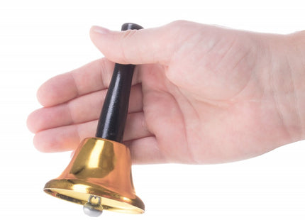 Kerstman Bel | 12 cm | Zwart/Goud