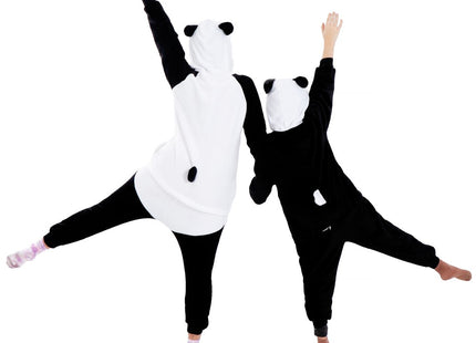 Onesie Kinderen | Panda | Maat 125/140 | Zwart/Wit