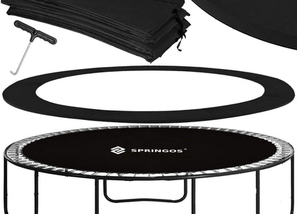 Trampoline | Trampoline met veiligheidsnet | Tuin | 365-374 cm | Zwart/Geel
