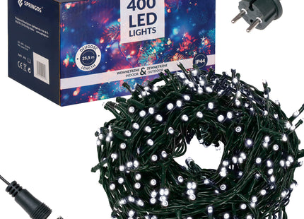 Kerstboomverlichting | Met 400 LED Lampjes | 24 M | Koud Wit