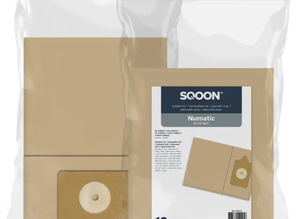 SQOON® - Stofzuigerzakken geschikt voor Numatic Henry, Hetty & PPR240 series - NVM 1 B/C - Model 604100 - 10 stuks Papieren zakken