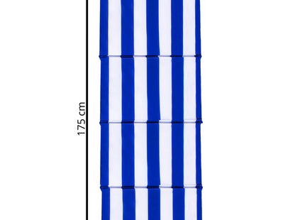 Strandmatras - Opvouwbaar - Kussen - Strepen - 175 X 50 CM - Marineblauw