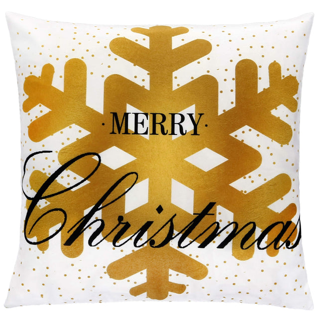 Sierkussenhoes | Kussenhoes | Kussensloop | Woonaccessoires | 40 x 40 cm | 1 Stuk | Kerst | Sneeuwvlok