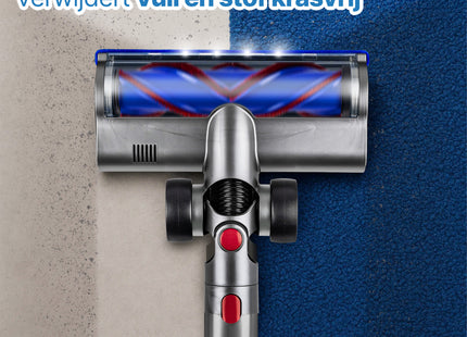 SQOON Stofzuiger Mondstuk Geschikt voor Dyson Stofzuiger V7 / V8 / V10 / V11 en v15 Series - Met Twee Borstels - Zuigmond voor Dyson Steelstofzuiger - LED Licht