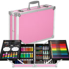 Tekendoos | Tekenkoffer | 145 Delig | 34 x 23 x 8.3 cm | Roze