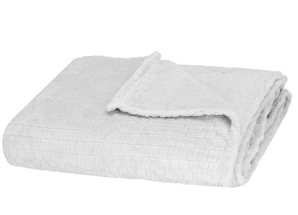 Plaid | Sprei | Bankdeken | Deken | 170 x 210 cm | Pluche | Lichtgrijs