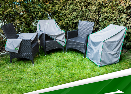 Stoelhoes -Stoel cover - Tuinset - Buitenstoelen - Weersbestendig - Outdoor Stoelhoes  - 58 x 60 x 80 Cm - Grijs