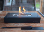 Bio Ethanol Sfeerhaard | Tafelhaard | Binnen & Buiten | Zwart | 35 x 18 x 20 CM