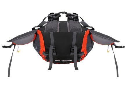 Backpack - Rugzak - Multifunctioneel - Kamperen - Reizen - Regenhoes - Fluitje - 70 Liter - Grijs/Oranje