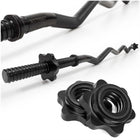 Actiget® Curlstang | Halterstang | Barbell | Chroomstaal | Verbogen | 120 cm | 25 mm | 2 Klemmen