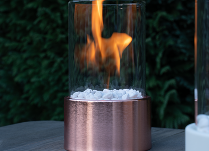 Bio Ethanol Sfeerhaard | Tafelhaard | Binnen & Buiten | Rond | Rose | Goud | ⌀ 15 CM