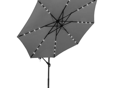 Parasol | LED | Parasols | Kantelbaar | Met Ventilatie | Grafiet | Ø300 cm