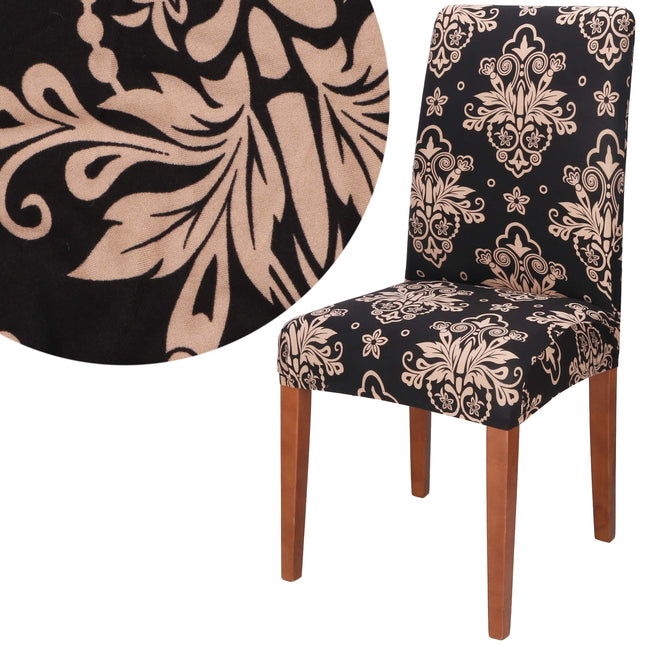Stoelhoes - Voor Eetkamerstoelen - Met Stretch - Zwart/Beige