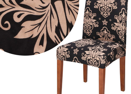 Stoelhoes - Voor Eetkamerstoelen - Met Stretch - Zwart/Beige