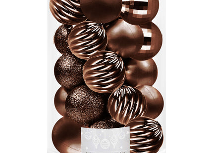 Kerstballen | 20 Stuks | 6 cm | Bruin