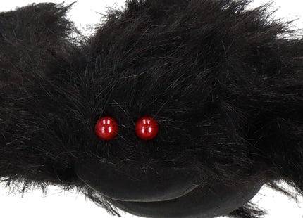 Halloween Decoratie - Spin - Fluffy - Zwart - 90 x 17 Cm