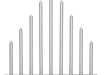 LED Kaarsenbrug | Batterijen | IJspegels | Zilver | Warm Wit