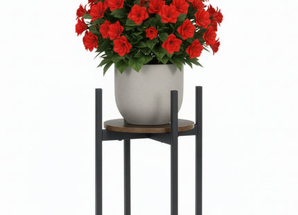 Bloemenstandaard - Plantenrek - Bloementrap - Metaal - 42,5 Cm - Zwart - 8 Kg