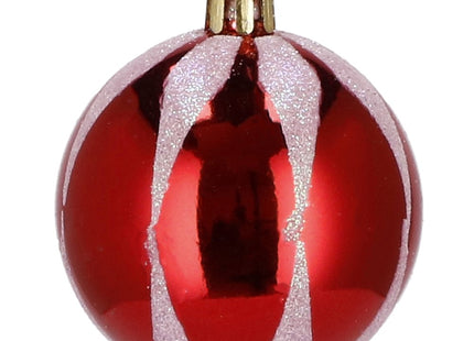 Kerstballen | 72 Stuks | Rood/Wit