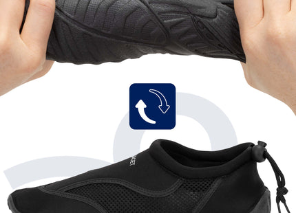 Waterschoenen - AQUA Shoes - Sneldrogend - Rubber - Unisex - Zwart - Maat 41